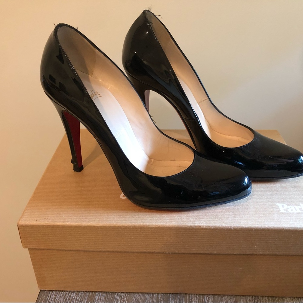 Christian Louboutin Black Patent Leather Pumps